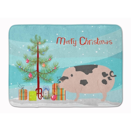 Carolines Treasures Gloucester Old Spot Pig Christmas Machine Washable Memory Foam Mat BB9307RUG